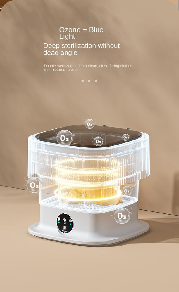 Mini Laundry Machine - 11L Foldable Compact Washer with Integrated Spin Dryer