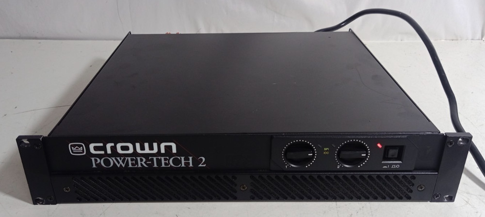 Crown Power Tech 2 2-Channel Power Amplifier Rack Mountable - Tested & Working