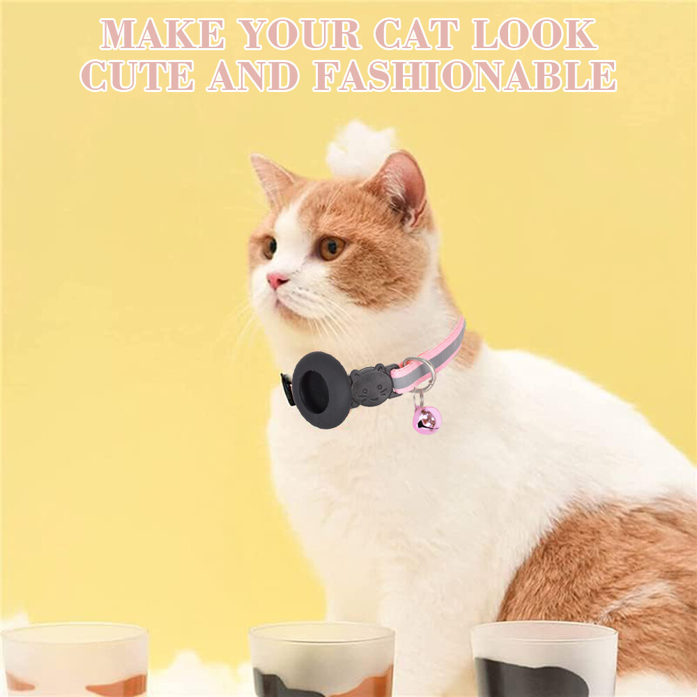 Dog Pet Cat Collar Reflective with Bell Anti-Loss Location Device for IOS GPS