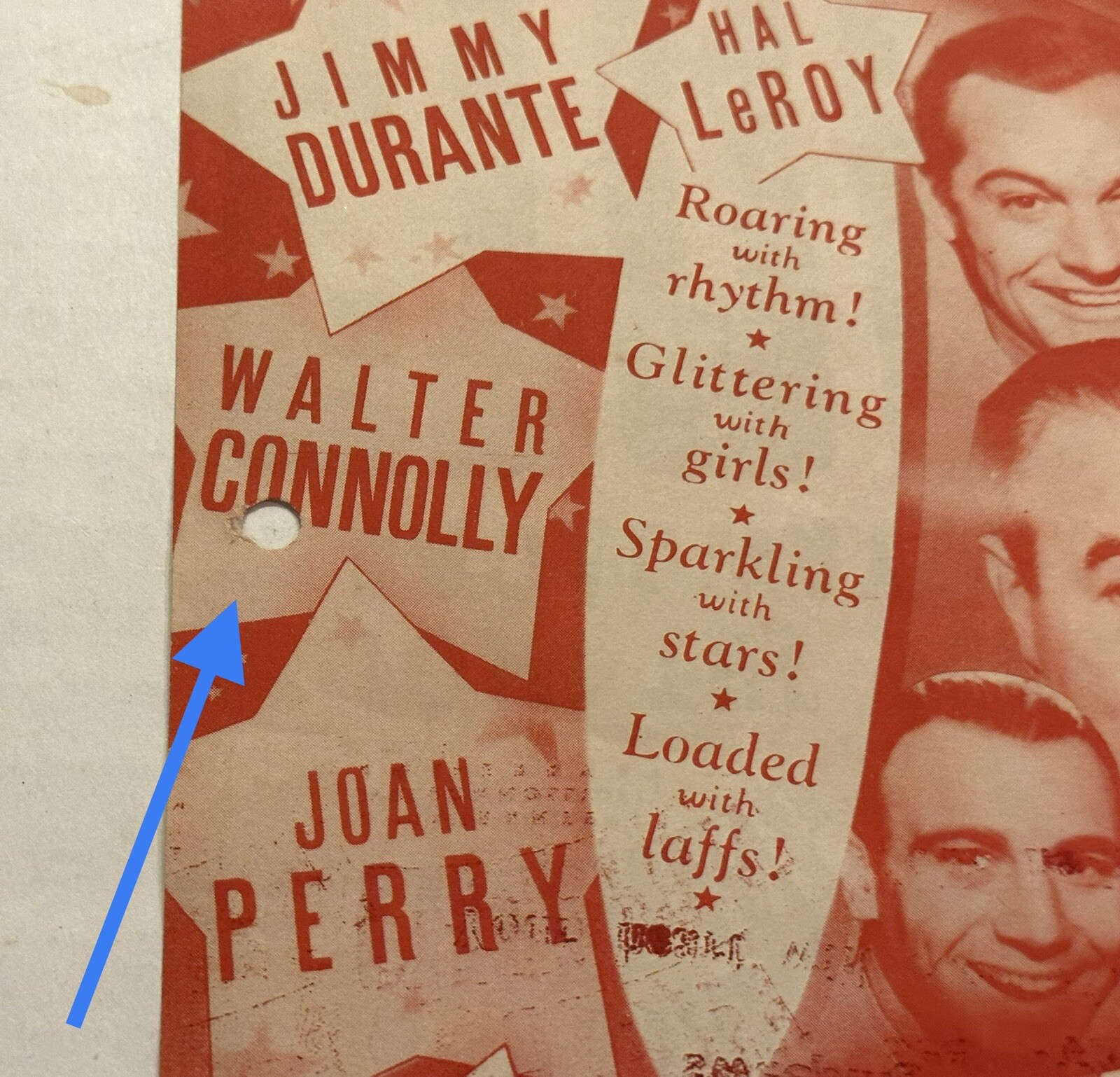 3 STOOGES MOE LARRY CURLY UNFOLDED HERALD START CHEERING 1937 THREE STOOGES