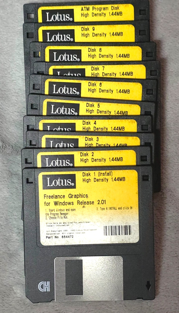 Lotus Freelance Graphics Release 2.01 Windows Program Disk Diskette 3.5 3-1/2 in