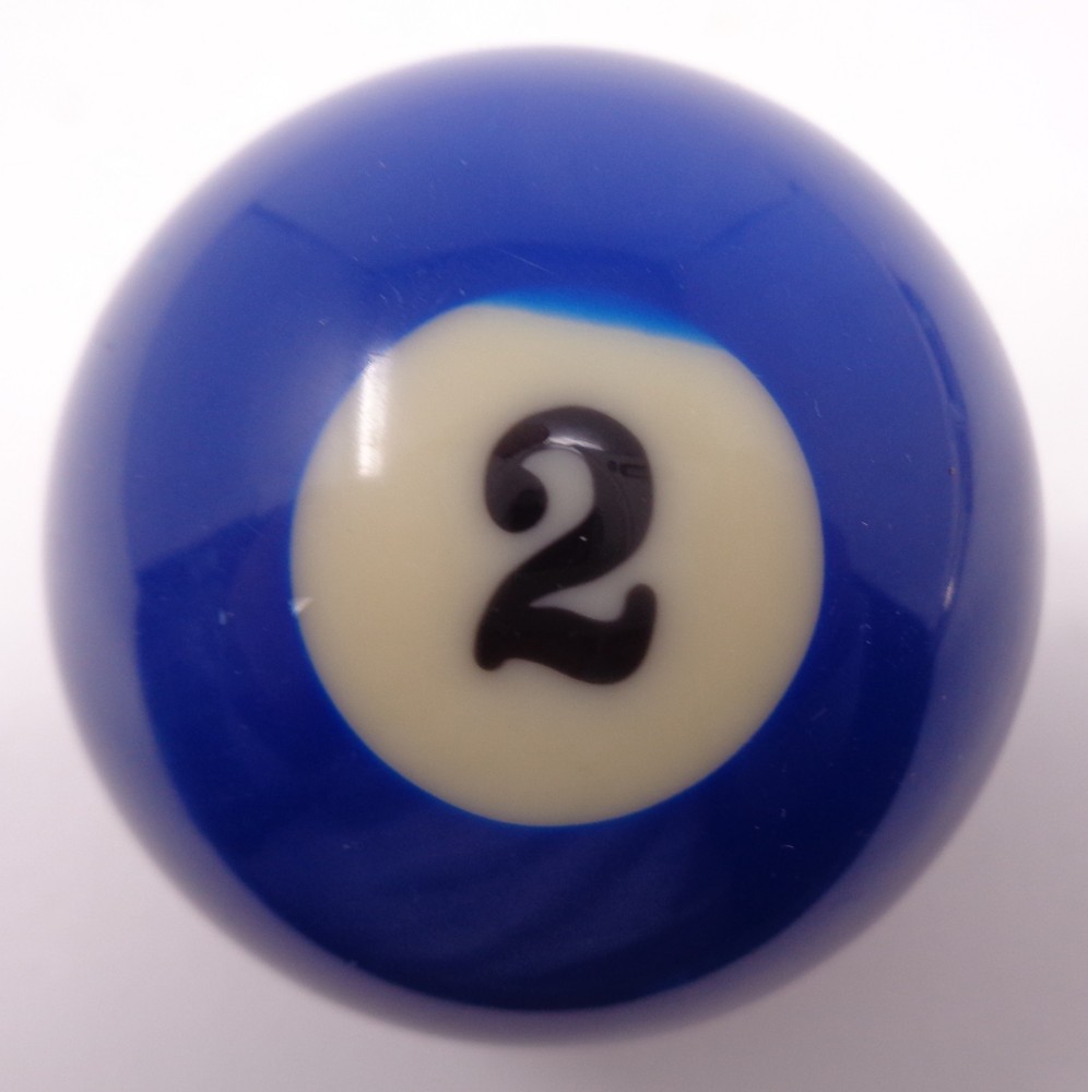 # 2 ball used replacement pool table billiard ball - standard 2.25" size: 2-1/4"