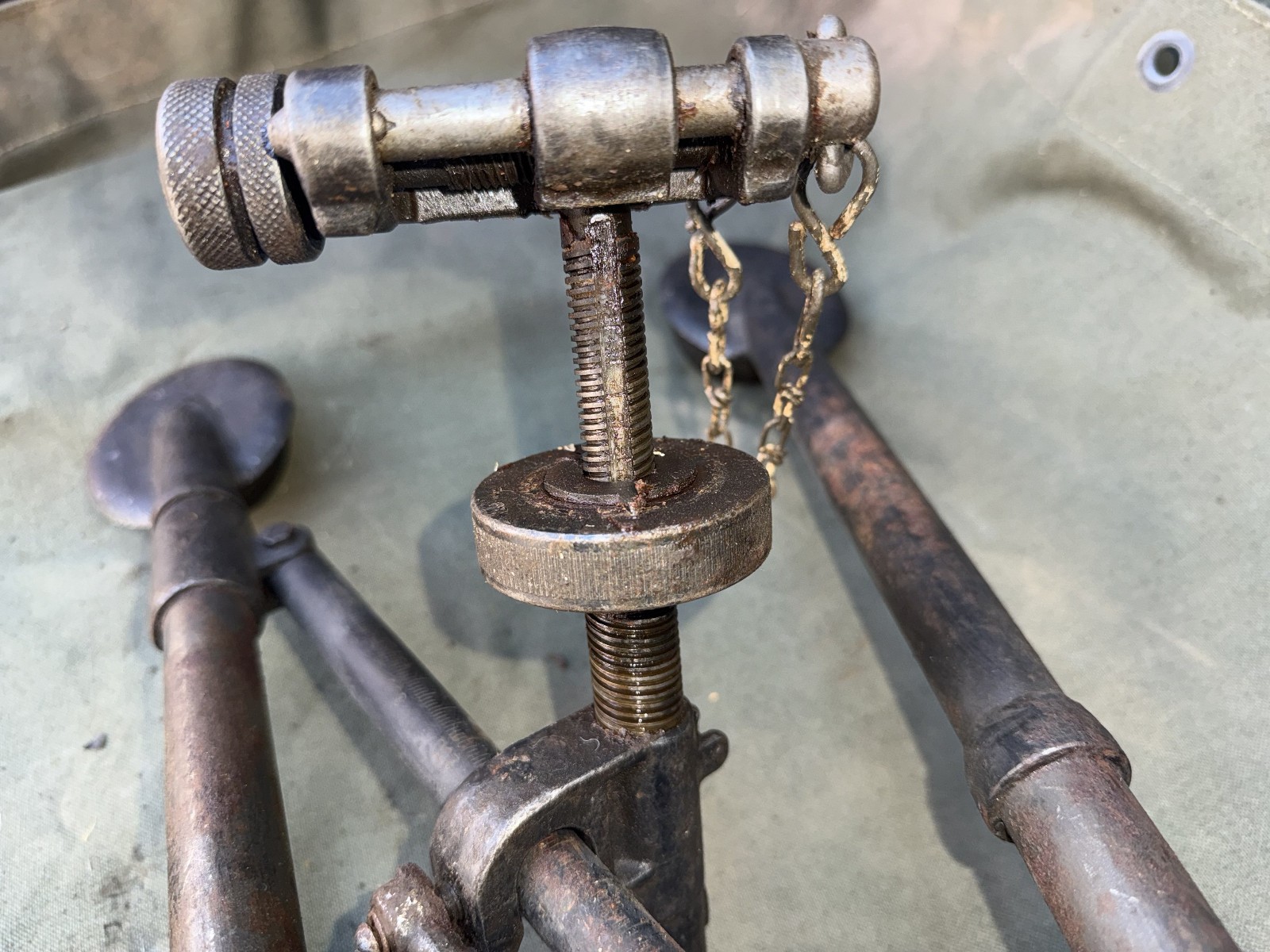 US WW2 30cal Tripod 1919 M2 T&E tool short Pintle LAMSON 1942 #100021