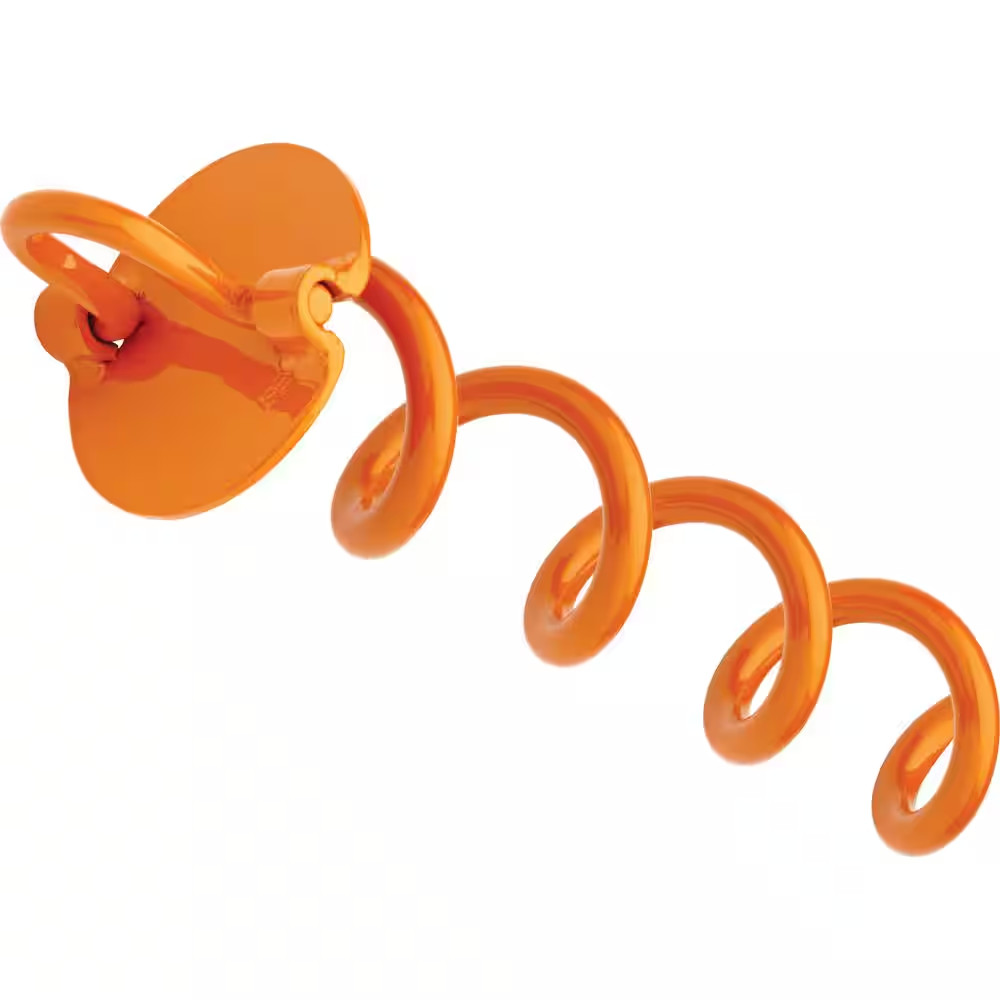 10 In. Folding Ring Spiral Ground Anchor for Yard