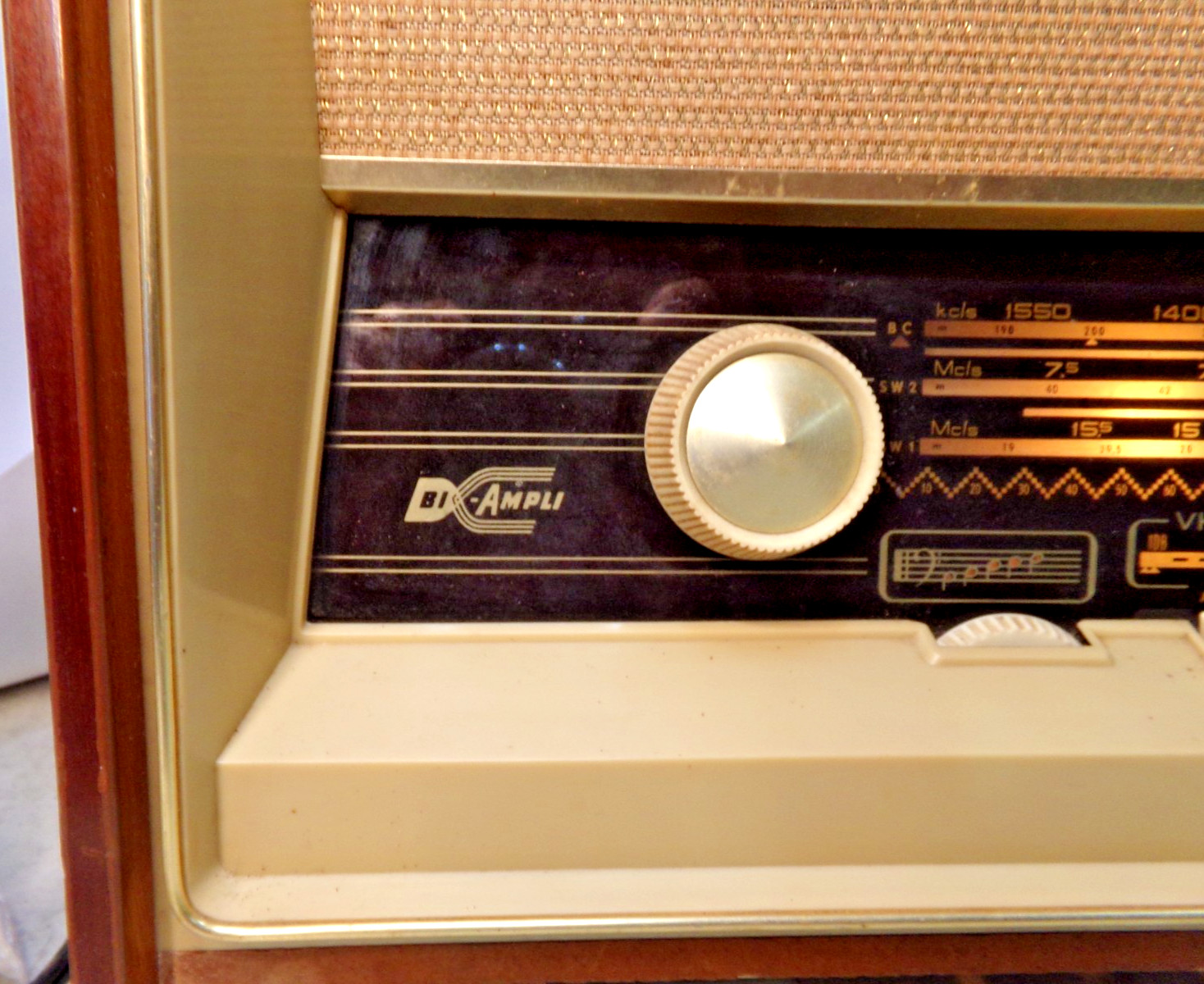 WORKS Norelco Radio Bi-Ampli Made in Holland B5X98A HUGE 21.25" x 13.25" x 8.5"