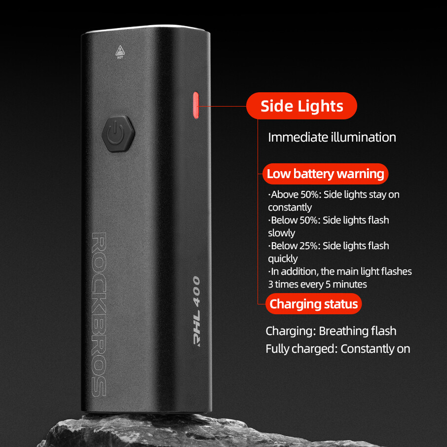 ROCKBROS Bicycle Light Sets MTB Bike Front Rear Lamp USB-C LED Headlight 1500LM