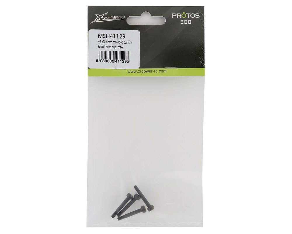 MSHeli 3x20mm Socket Head Cap Screw (4) [MSH41129]