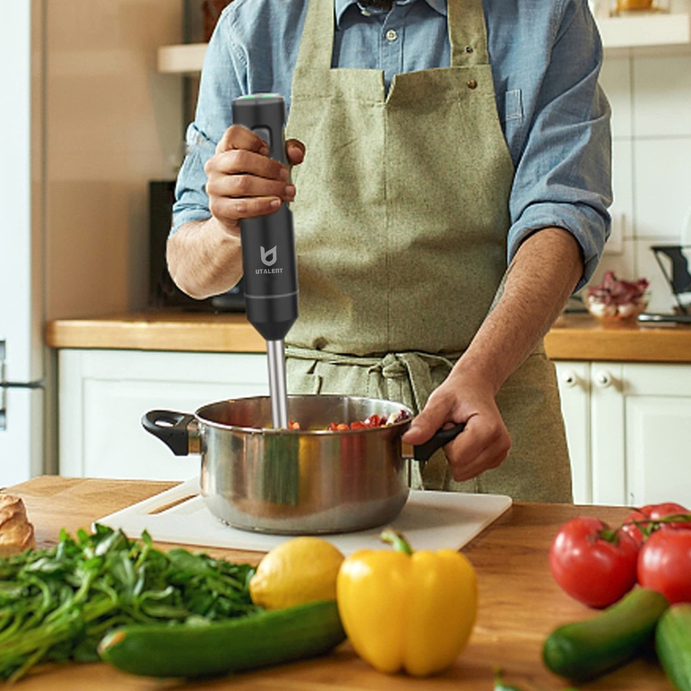 Cordless Hand Blender, Variable Speed Immersion Blender Rechargeable, with 50...
