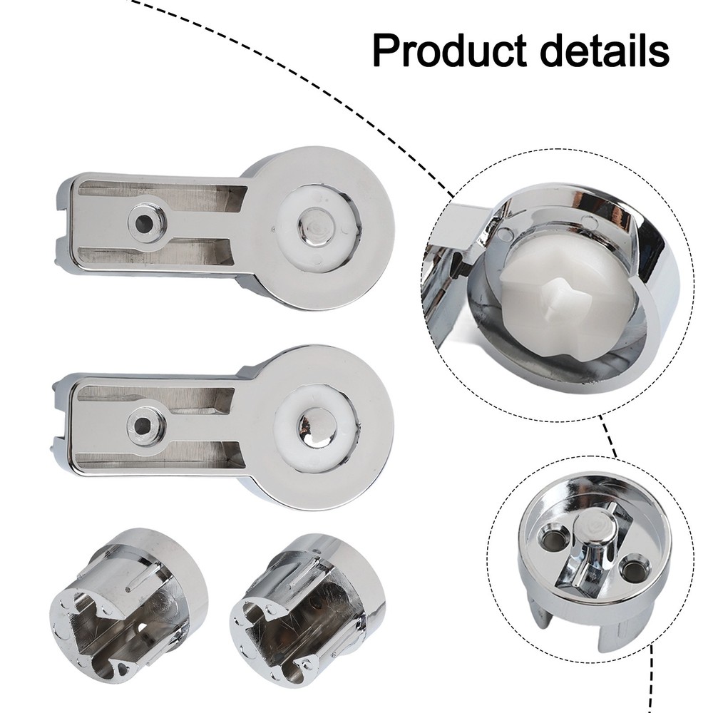1 Set Bath Hinge Brackets Shower Screen Hinges ABS Chrome Plating Shower Holder