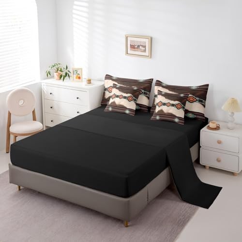 Western 7 PCS Comforter Set with Sheets Size Southwestern Queen Multi 12