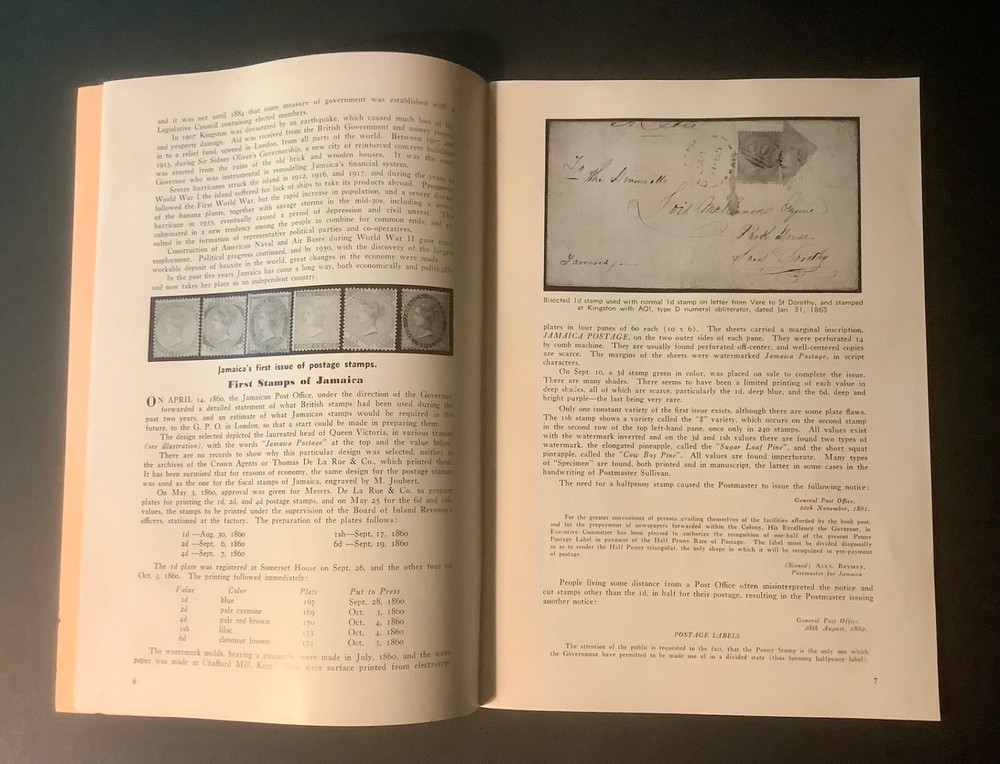 JAMAICA: A REVIEW OF THE NATION’S POSTAL HISTORY AND POSTAGE Alfred Johnson 1964