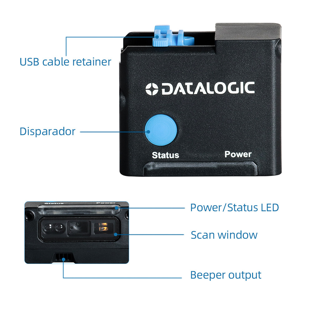 Datalogic GFS4520-BK-WHT Gryphon 1/2D Fixed Compact Module USB Barcode Scanner