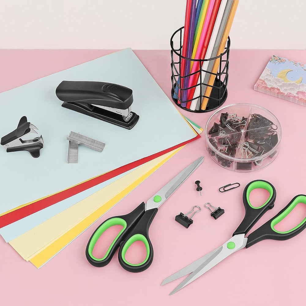 Scissors，Office Supplies Kit, Desk Accessories Set, Products Include Scissors...