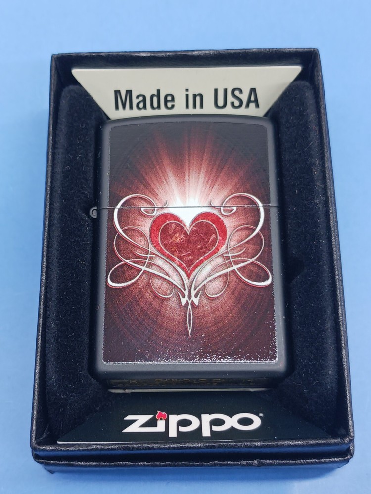 Zippo Heart Black Matte 28043