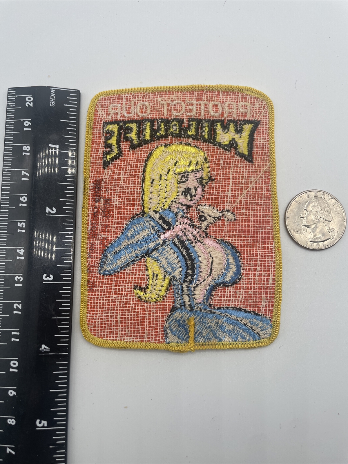 Protect Our Wildlife Vintage Patch Funny Rat Hot Rod Big Boobs Tits 70s NOS