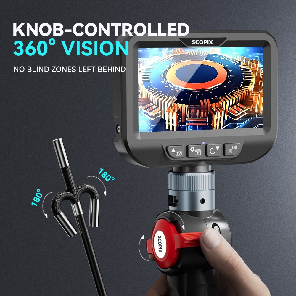 SALE! Ralcam Two-Way 210° Inspection Borescope Endoscope Camera 3.3ft Semi Rigid