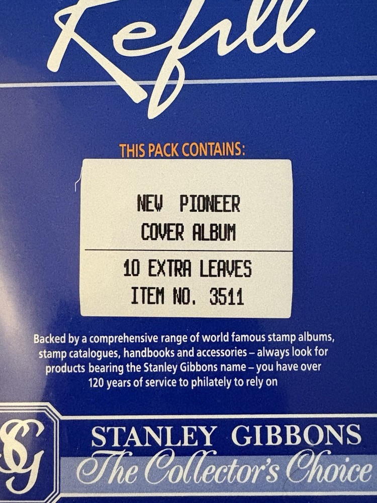 Stanley Gibbons Stamp Album Refill - New Pioneer Item 3511 - New 10 Pack