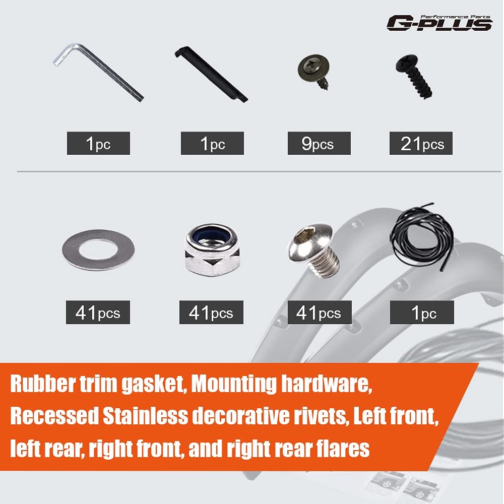 Fender Flares Compatible with Chevy Silverado 2500HD 3500HD 2014-2018 5.8 ft