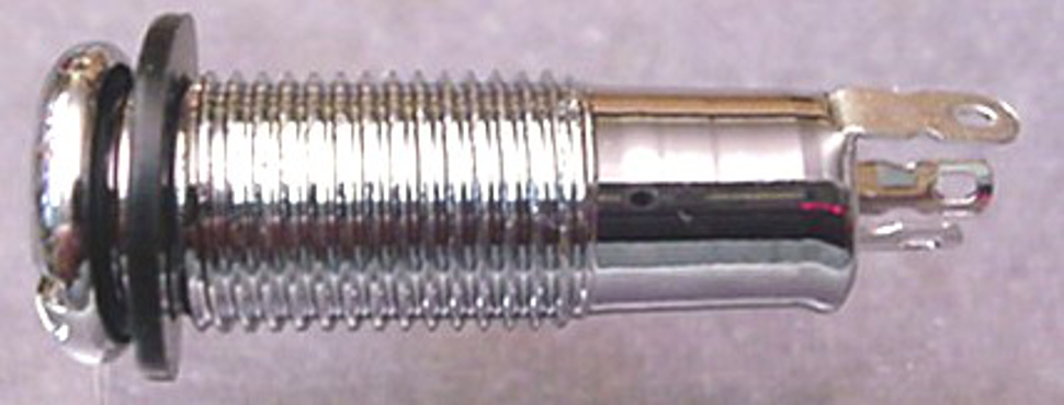 CHROME + SLOT THREADED CYLINDER ENDPIN JACK FOR GUITAR