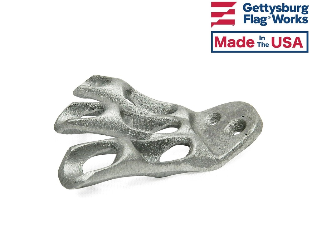3 HOLE BRACKET for Small Stick Flags - Three Fingered Stick flag thick cast a...