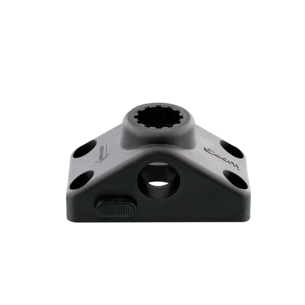 Scotty #241L-BK Locking Side Deck Mounting Bracket, Black, Small Small, Black
