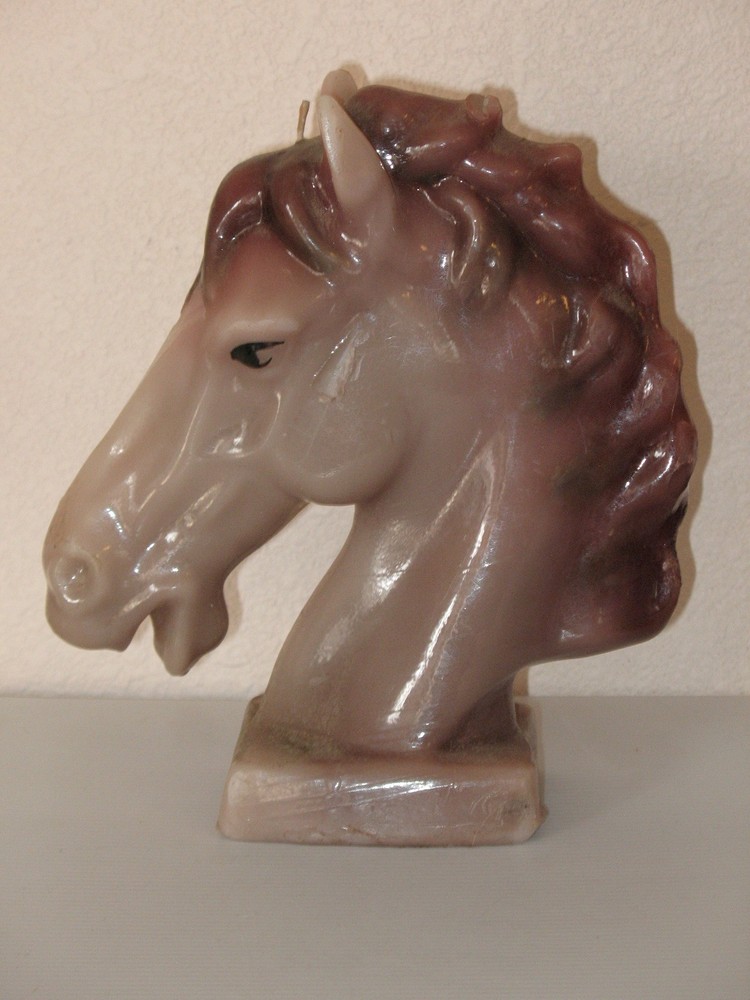Large Heavy Horse Head Candle Never Burned