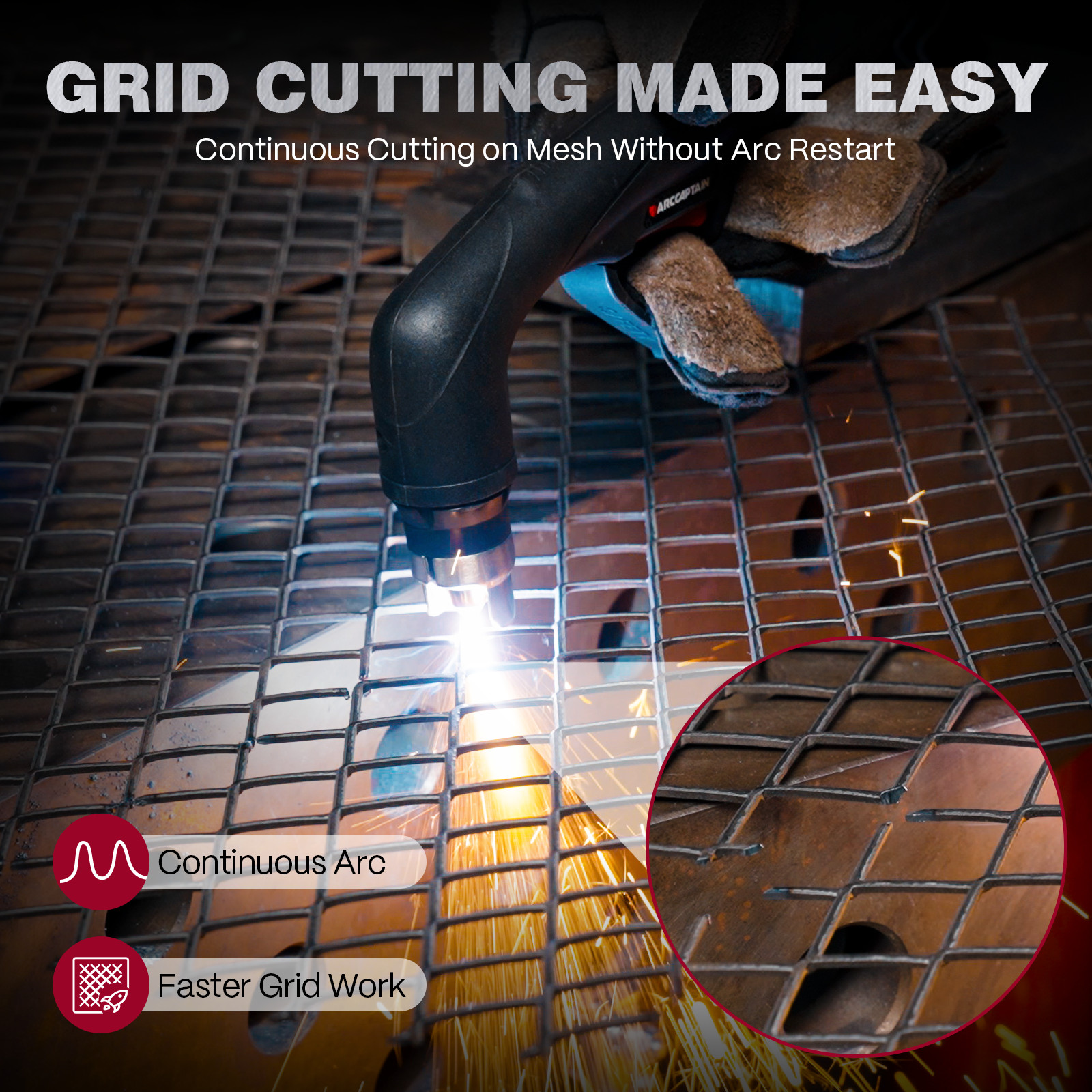 ARCCAPTAIN CUT55 MP Plasma Cutter 1"(26mm)Cut 110V/220V Dual Voltage APP Control