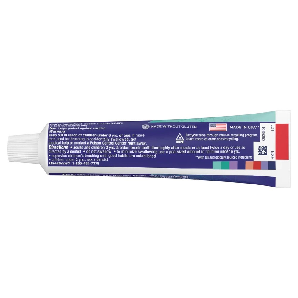 Crest 3D White Vibrant Mint Toothpaste 2.3 oz – Pack of 6