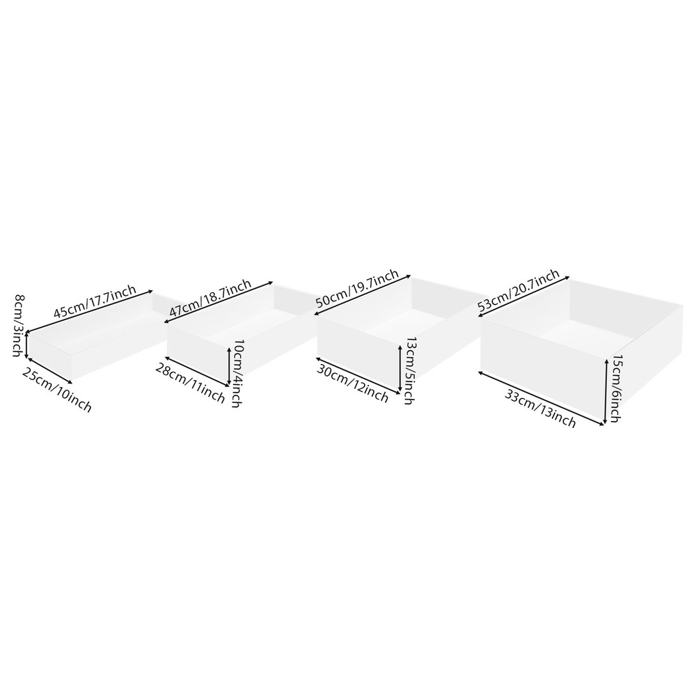 4X Dessert Display Stand Acrylic Party Buffet Riser Multi-purpose Nesting Stand