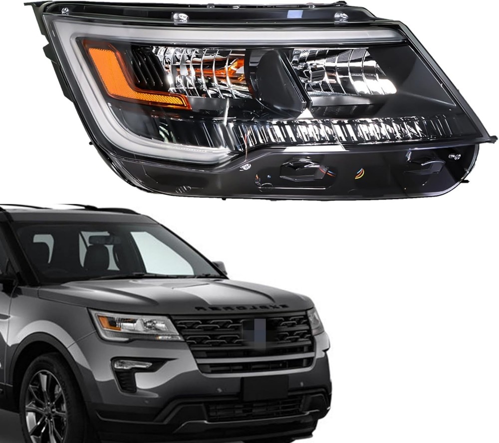 Passenger Side Headlights Assembly Halogen with DRL Replacement for Explorer