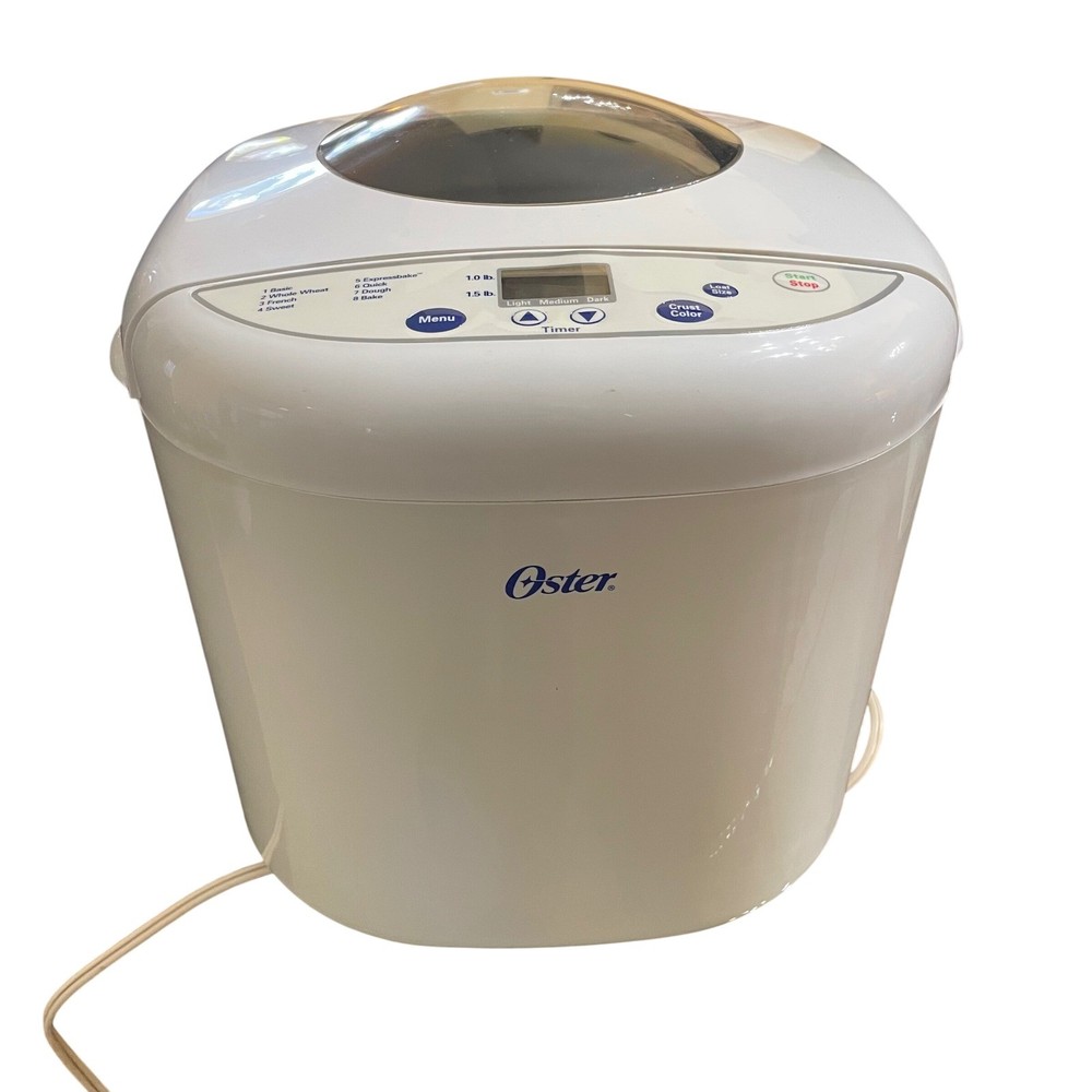 Oster 5858 Compact Breadmaker White 1.5lb ExpressBake Bread Machine Programmable