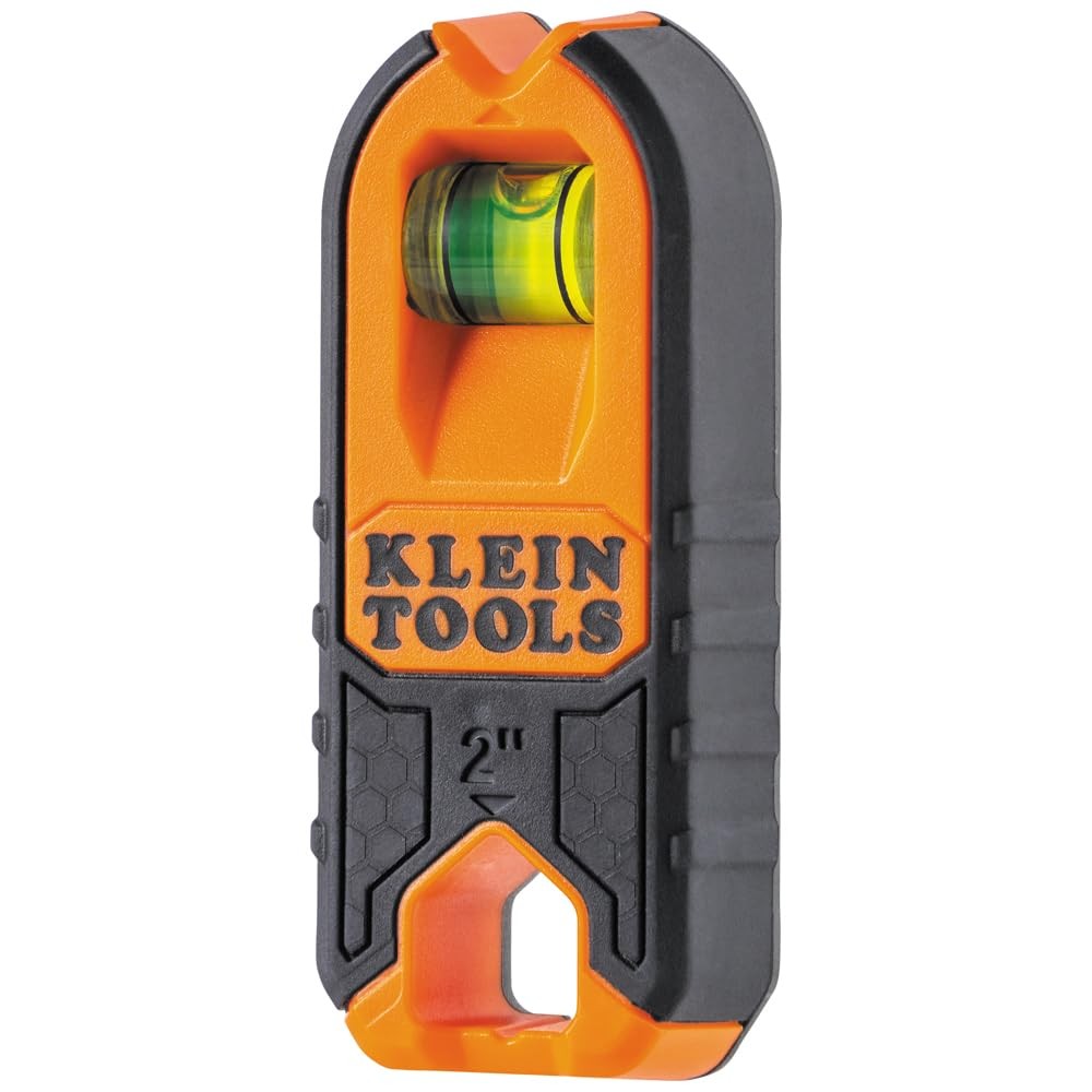Klein Tools MSF100 Magnetic Stud Finder and Level, Compact, Single, Orange