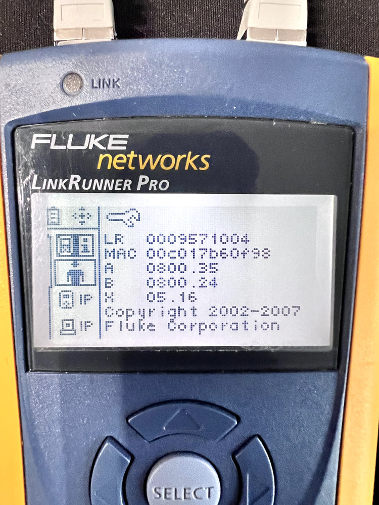 Fluke Networks LinkRunner Pro Network Multimeter + IntelliTone 200 Probe + Case