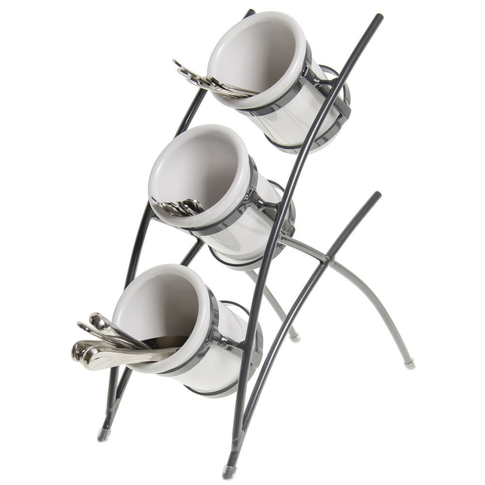 HUBERT Stand for Silverware Cylinders Silverware Flatware Holder Flint