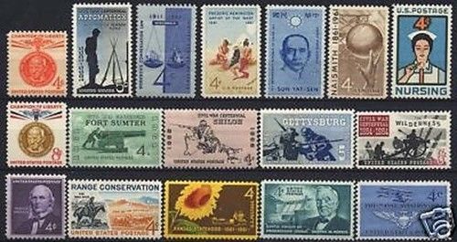 US, 1961 Full Year set, 17 stamps, sc 1174-90, MNH
