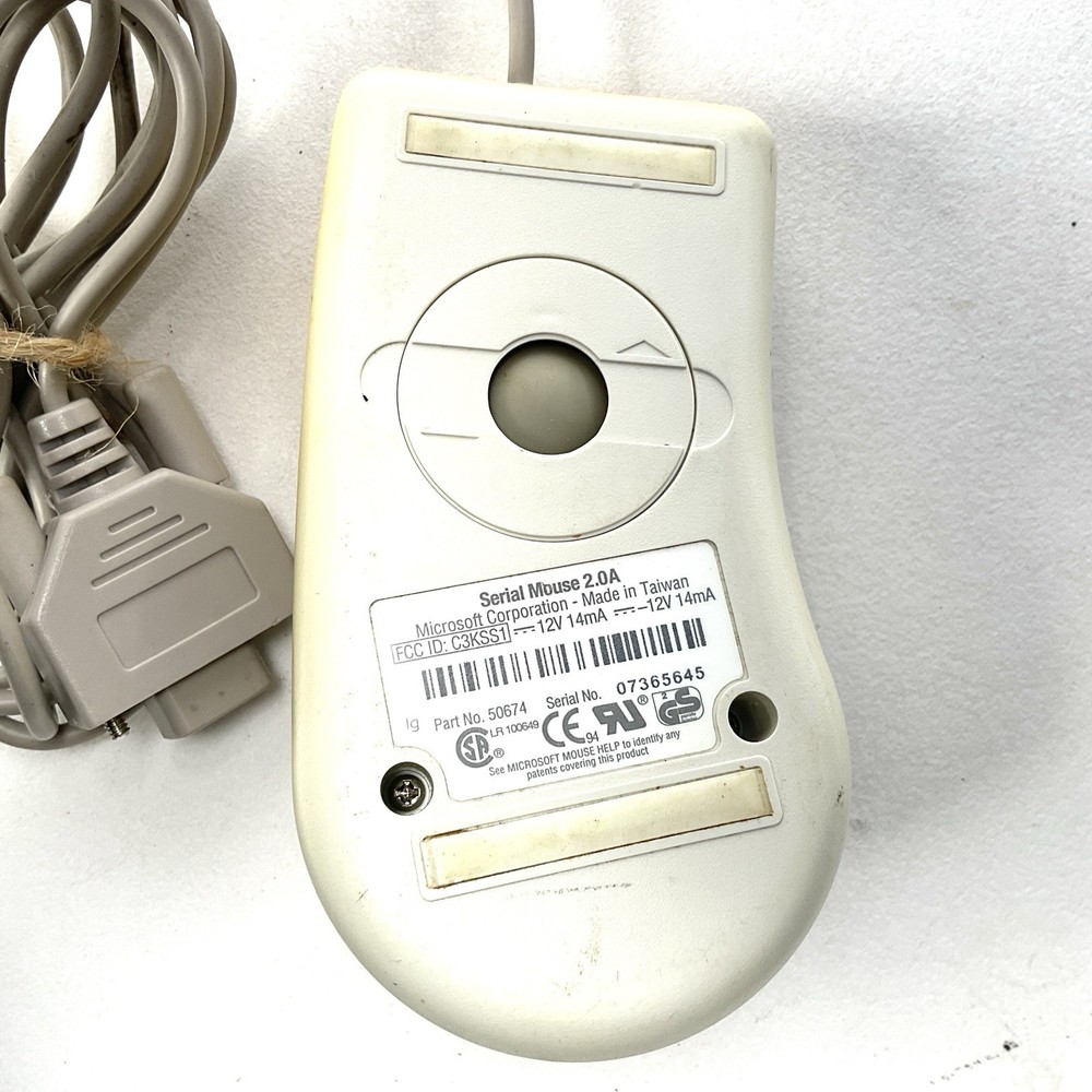 Microsoft Corporation Serial Mouse 2.0A 50674 Vintage Computing