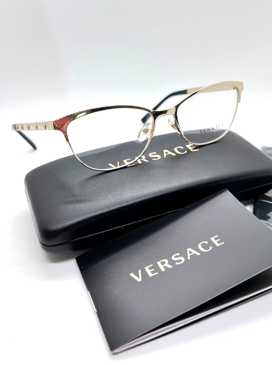 VERSACE 1251 1252 Women Eyeglasses 53-16-140 Pale Gold 100% Authentic