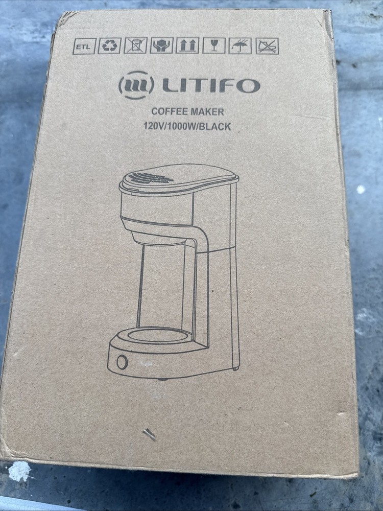 NEW LITIFO Single Coffee Maker Model KCM203-BK