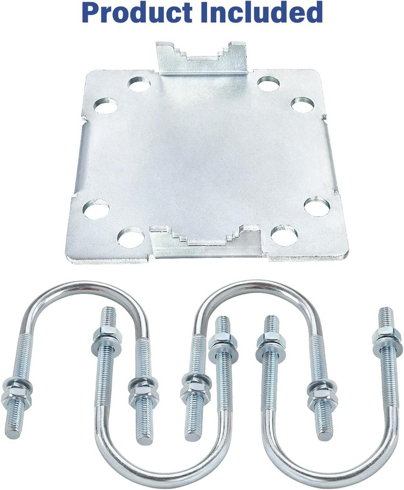 2 Sets of Durable Mast Clamp Brackets for Secure Weatherproof Mounting Solutions