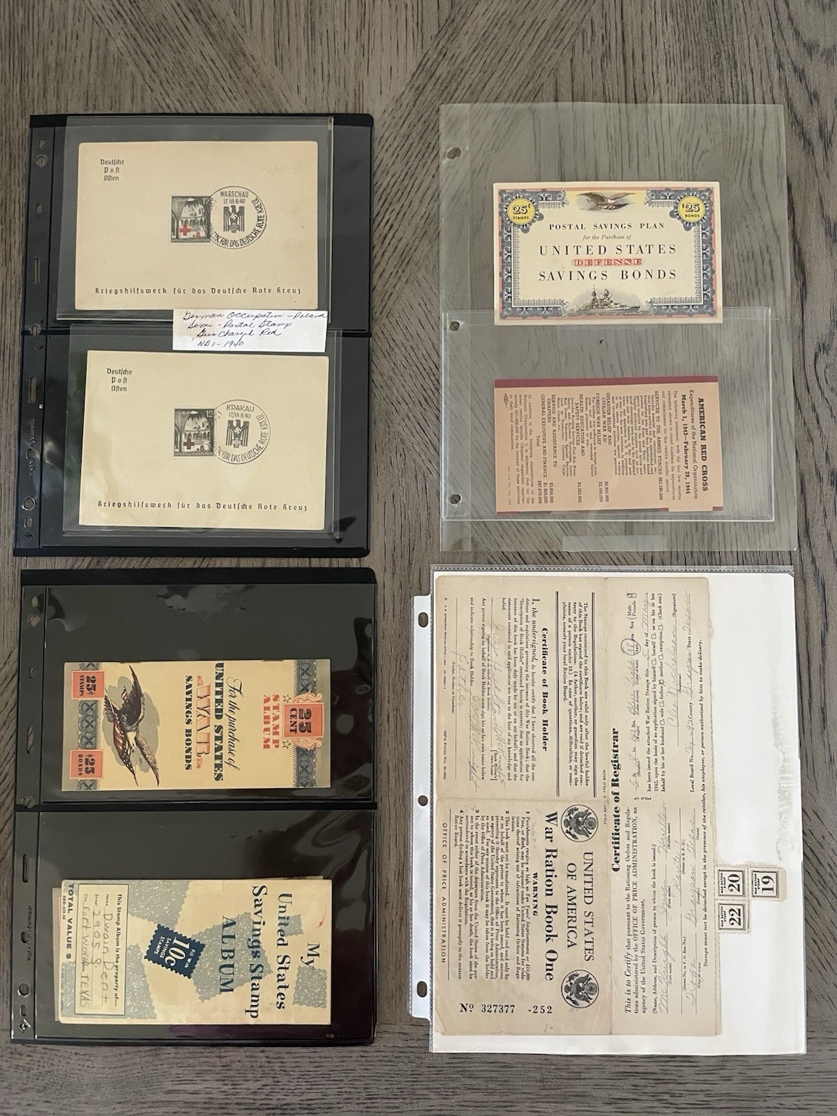 WWII Military and Home Front Ephemera Lot - Ration Books, V-Mail, Manuals