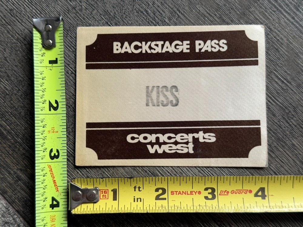 KISS Pass Dressed To Kill Tour Concerts West Brown UNUSED Vintage Kiss Aucoin