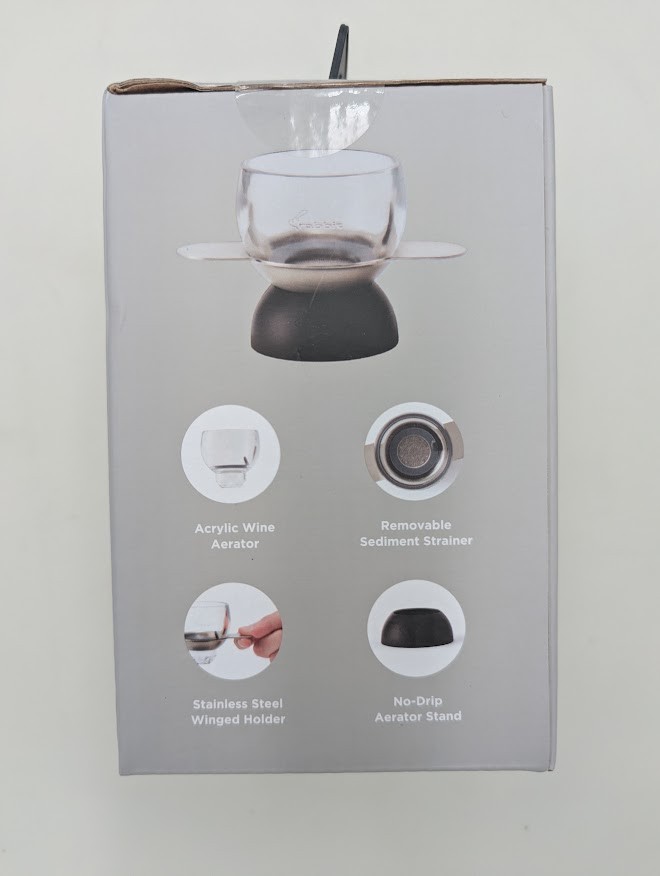 Rabbit Wine Aerator with no drip stand and sediment strainer New in Box