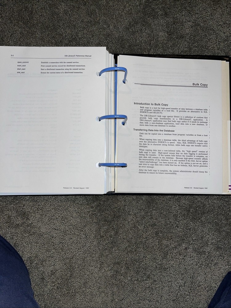 Sybase, Open Client DB-Library/C Reference Manual, Vintage 1992