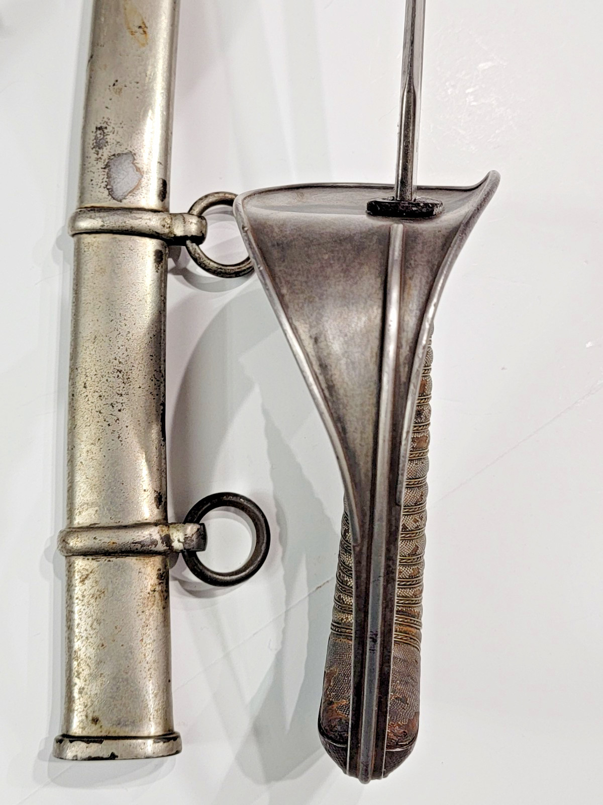 WWI US 1906 Experimental M1905 Ames AS Co Sword Officer Steel Scabbard