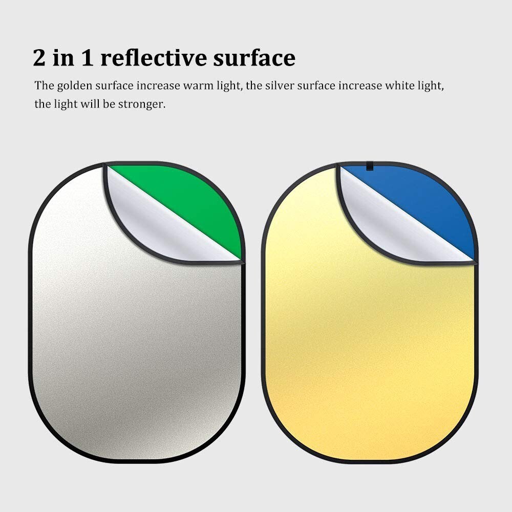 Photography Backdrop, 4 in 1 Collapsible Reversible Background Panel 5x6