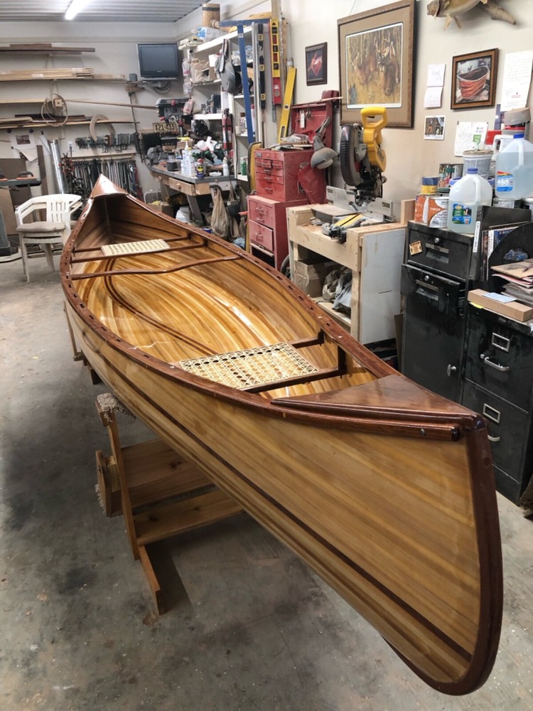 Cedar strip canoe