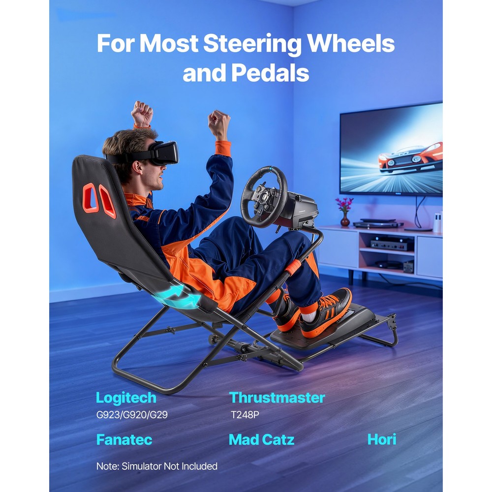 Uimoso Foldable Racing Wheel Stand Compatible with Logitech,Thrustmaster,Fanatec