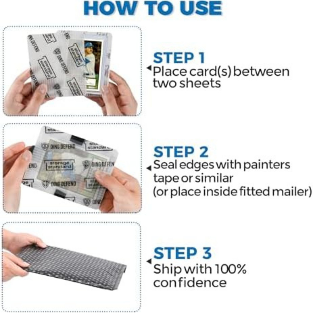 Trading Card Shipping Protectors 110 Pack 3.5'' X 4.5'' - Premium Ultra Strong