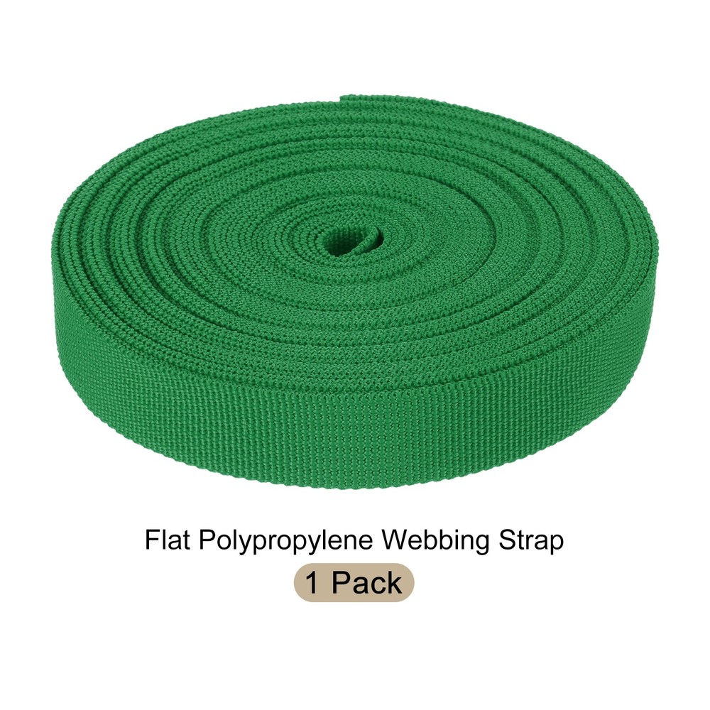 Nylon Webbing Strap 10 Yards 7/8" Polypropylene Lightweight Strap Green