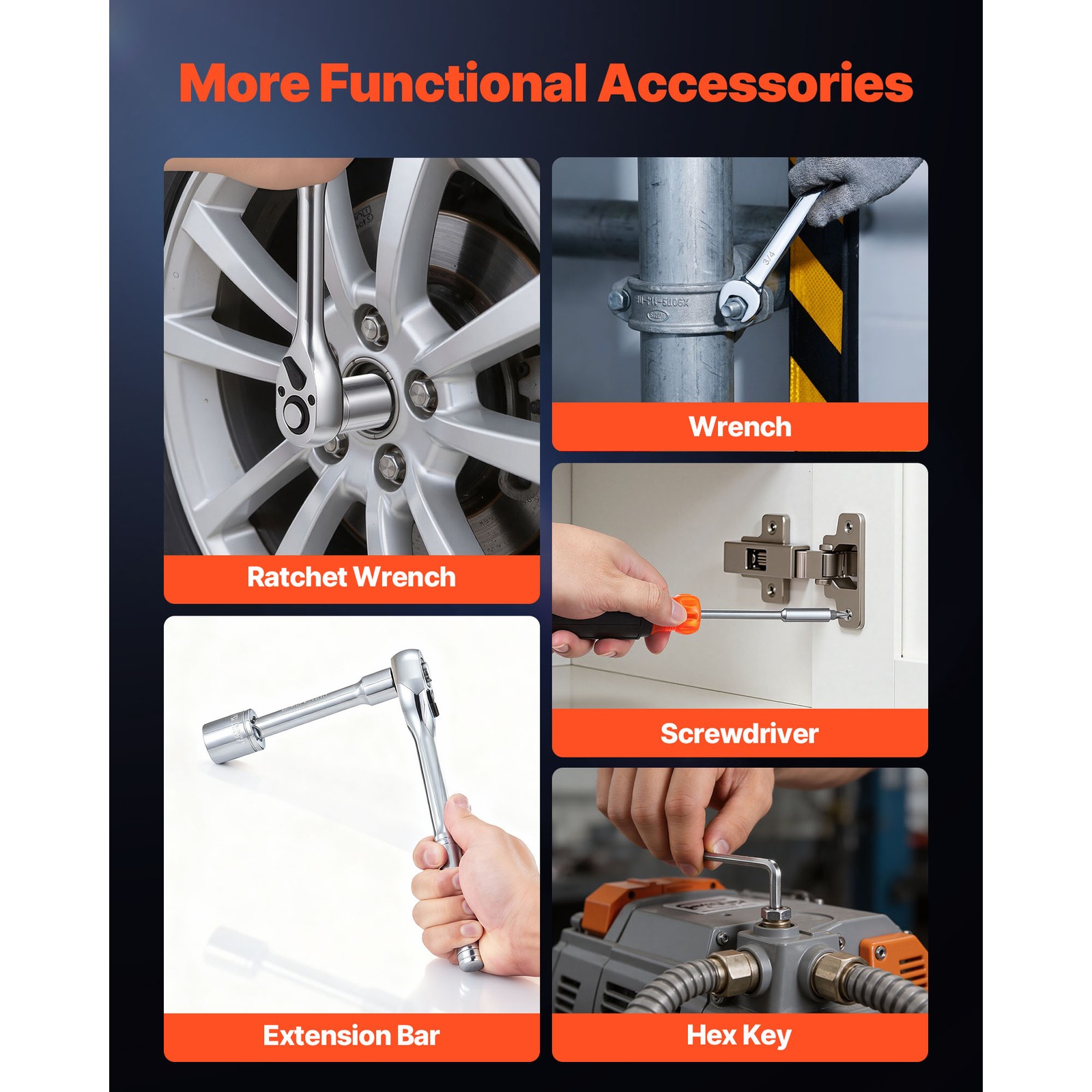 Uimoso 314-Piece Mechanics Tool Kit with Metric Socket Set for Vehicle Repairs